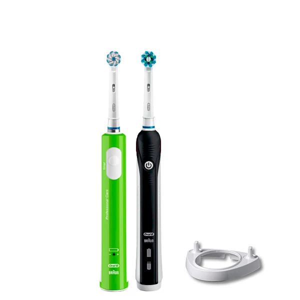 Зубная щетка Oral-B D16 PRO Family Pack 2in1 Black + Junior Green + рожок EC