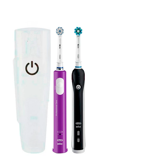 Зубная щетка Oral-B D16 PRO Family Pack 2in1 Black + Junior Purple с футляром ЕС