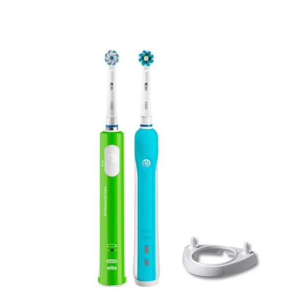 Зубная щетка Oral-B D16 PRO Family Pack 2in1 Blue + Junior Green + рожок ЕС