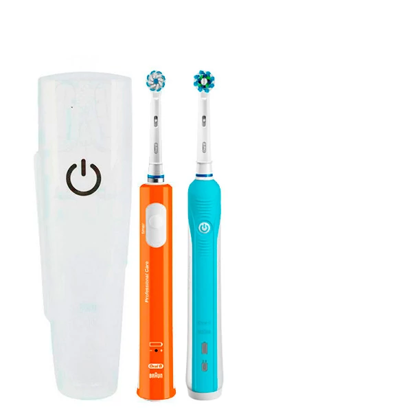 Зубная щетка Oral-B D16 PRO Family Pack 2in1 Blue + Junior Orange с футляром ЕС