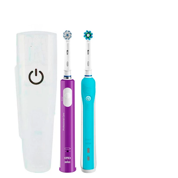 Зубная щетка Oral-B D16 PRO Family Pack 2in1 Blue + Junior Purple с футляром ЕС