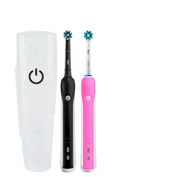 Зубная щетка Oral-B D16 PRO Family Pack 2in1 Pink+Black с футляром