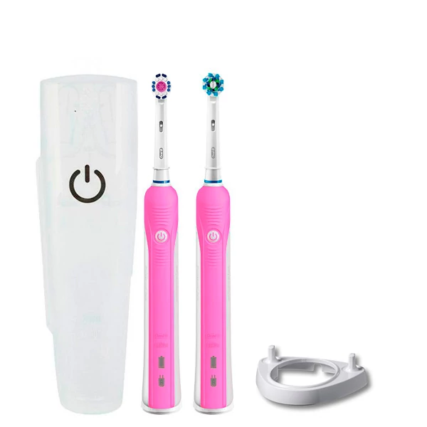 Зубная щетка Oral-B D16 PRO Family Pack 2in1 Pink+Pink с футляром + рожок