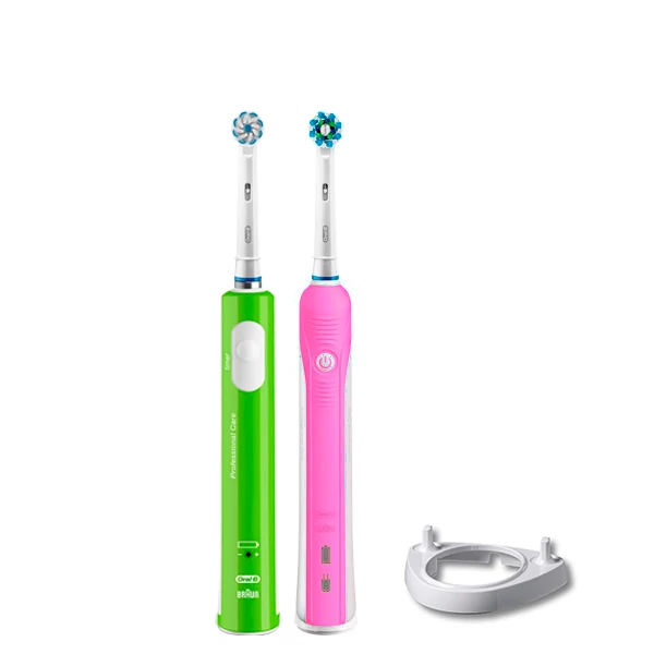Зубная щетка Oral-B D16 PRO Family Pack 2in1 Pink + Junior Green + рожок ЕС
