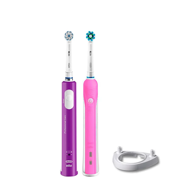 Зубная щетка Oral-B D16 PRO Family Pack 2in1 Pink + Junior Purple + рожок