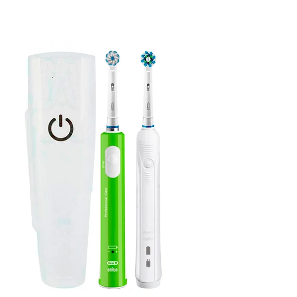 Зубная щетка Oral-B D16 PRO Family Pack 2in1 White + Junior Green с футляром ЕС