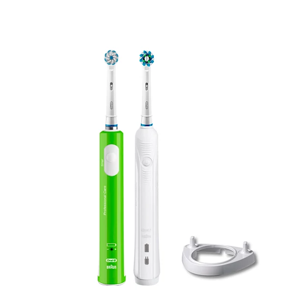 Зубная щетка Oral-B D16 PRO Family Pack 2in1 White + Junior Green + рожок ЕС