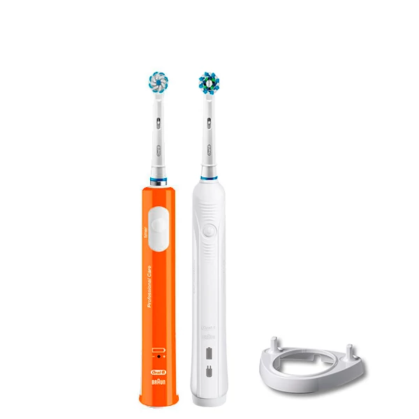 Зубная щетка Oral-B D16 PRO Family Pack 2in1 White + Junior Orange + рожок ЕС
