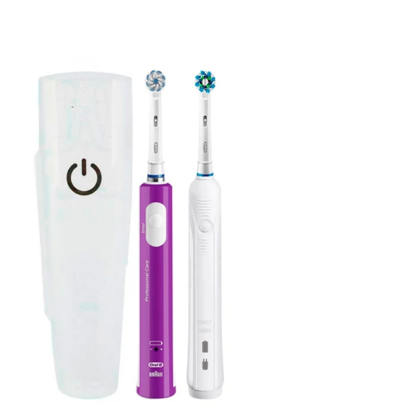 Зубная щетка Oral-B D16 PRO Family Pack 2in1 White + Junior Purple с футляром ЕС