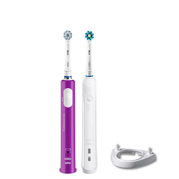 Зубная щетка Oral-B D16 PRO Family Pack 2in1 White + Junior Purple + рожок ЕС