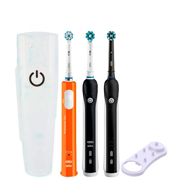 Зубная щетка Oral-B D16 PRO Family Pack 3in1 Black+Black+Junior Orange с футляром+подставка ЕС