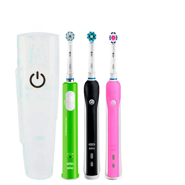 Зубная щетка Oral-B D16 PRO Family Pack 3in1 Black+Pink+Junior Green с футляром ЕС