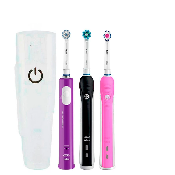 Зубная щетка Oral-B D16 PRO Family Pack 3in1 Black+Pink+Junior Purple с футляром ЕС