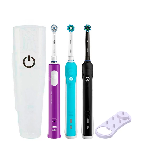 Зубная щетка Oral-B D16 PRO Family Pack 3in1 Blue+Black+Junior Purple с футляром+подставка ЕС