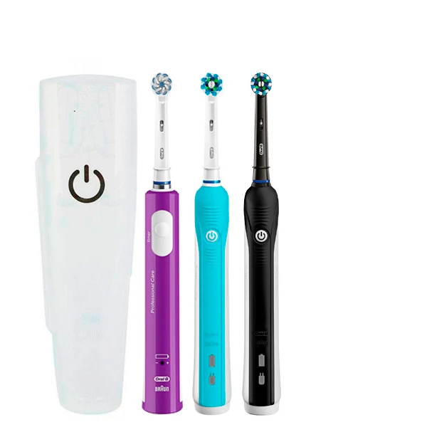 Зубная щетка Oral-B D16 PRO Family Pack 3in1 Blue+Black+Junior Purple с футляром ЕС