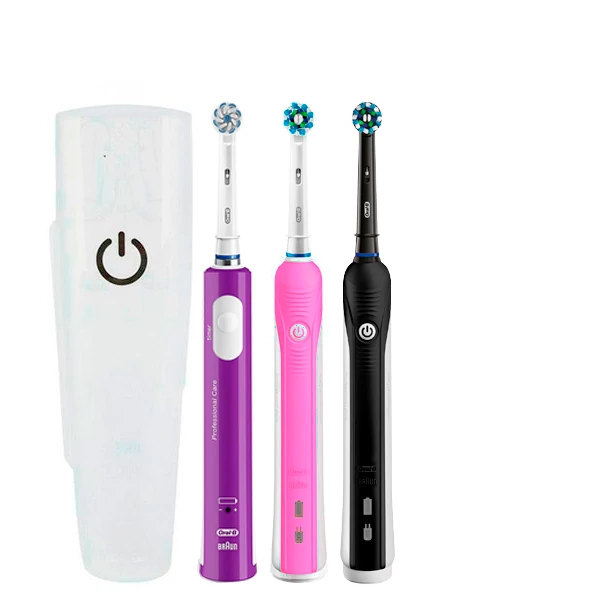 Зубная щетка Oral-B D16 PRO Family Pack 3in1 Pink+Black+Junior Purple с футляром