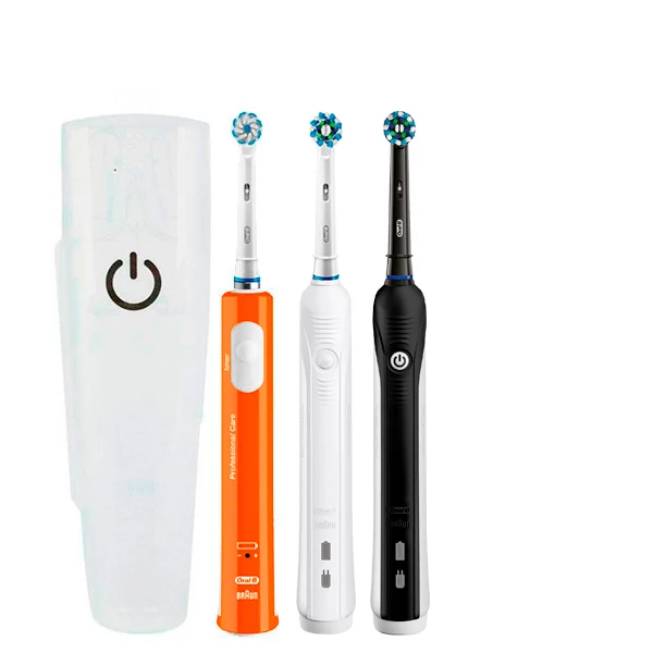 Зубная щетка Oral-B D16 PRO Family Pack 3in1 White+Black+Junior Orange с футляром ЕС