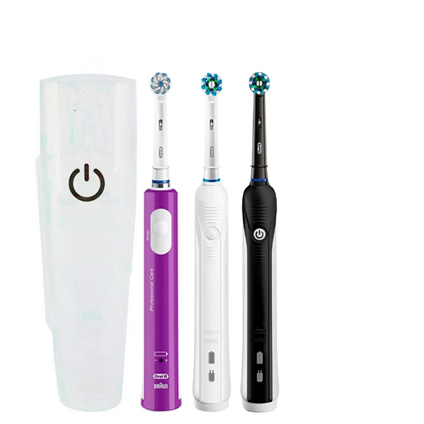 Зубная щетка Oral-B D16 PRO Family Pack 3in1 White+Black+Junior Purple с футляром ЕС