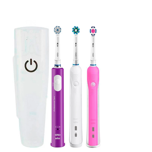 Зубная щетка Oral-B D16 PRO Family Pack 3in1 White+Pink+Junior Purple с футляром ЕС
