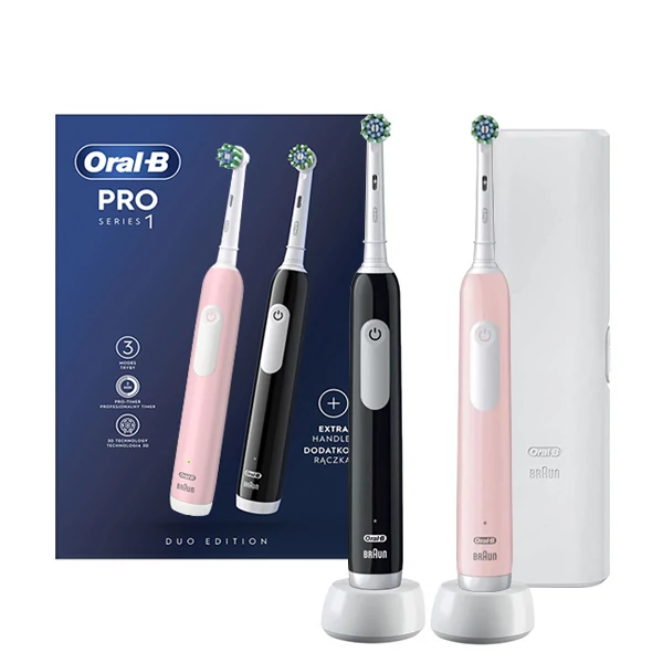Электрические зубные щетки Oral-B D305 Pro Series 1 Family Pack Black + Pink ЕС