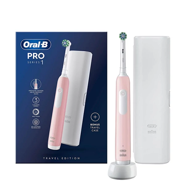 Электрическая зубная щетка Oral-B D305.513.3X Pro Series 1 Pink Travel Case