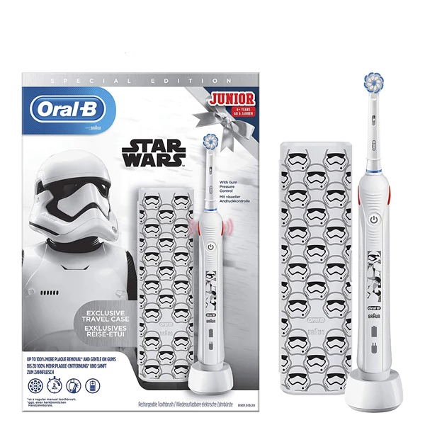 Зубная щетка Oral-B D501.513.2x Junior Star Wars с футляром ЕС
