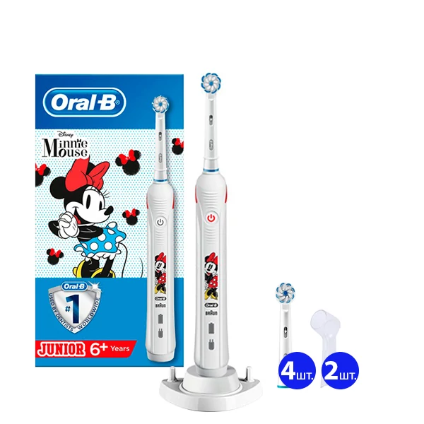 Зубная щетка Oral-B D501 Junior Minnie (5 нас.) + рожок ЕС