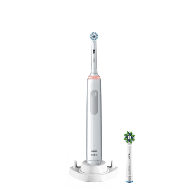 Зубная щетка Oral-B D505.523.3 PRO 3 3000 White (2 нас.) + рожок ЕС