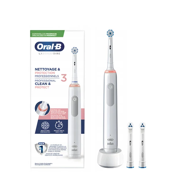 Электрическая зубная щетка Oral-B D505.533.3 Pro 3 3000 White Laboratory Protect (3 нас.)