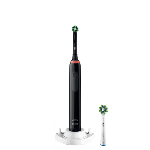 Электрическая зубная щетка Oral-B D505 PRO 3 3000 Cross Action Black (2 нас.) + рожок ЕС