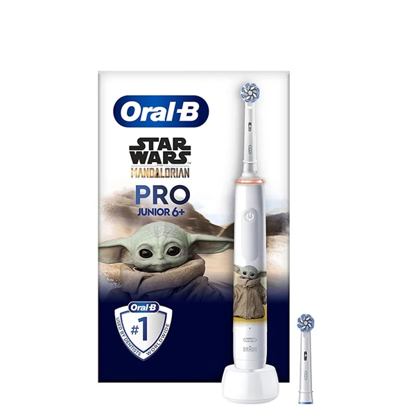 Электрическая зубная щетка Oral-B D505 PRO 3 3000 Junior Star Wars Mandalorian (2 нас.) ЕС