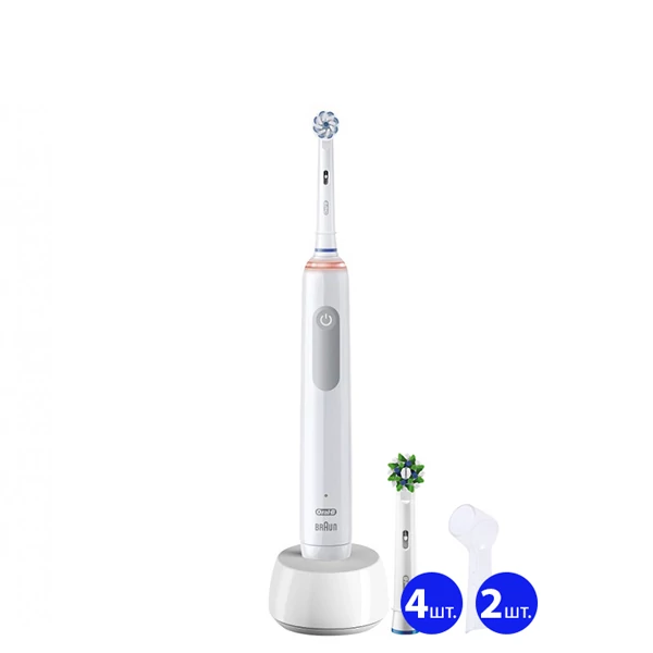 Зубная щетка Oral-B D505.523.3 PRO 3 3000 White (5 нас.) + 2 колпачка