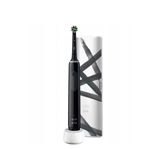 Зубная щетка Oral-B D505 PRO 3 3500 Cross Action Design Edition Black + Travel Case (3 нас.) ЕС