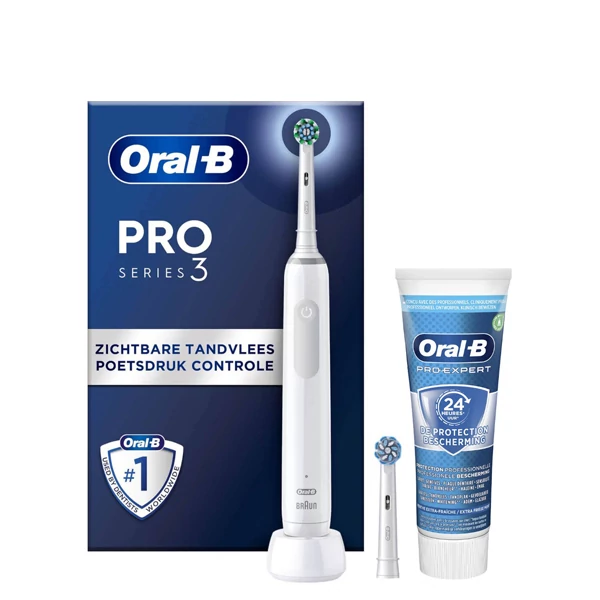 Зубная щетка Oral-B D505 PRO 3 3800 White + Зубная паста Pro-Expert Edition ЕС
