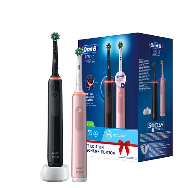 Зубная щетка Oral-B D505 PRO 3 3900N Black + Pink Семейный набор ЕС