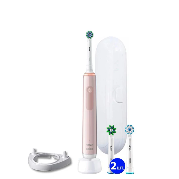 Электрическая зубная щетка Oral-B D505.513.3 PRO 3 3000 Pink (4 нас.) Рожок + Футляр ЕС