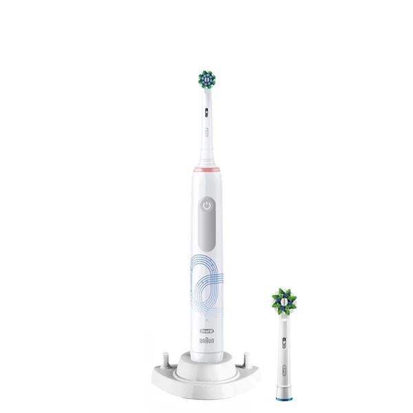 Электрическая зубная щетка Oral-B D505 PRO 3 3000 Cross Action Olympic Edition White (2 нас.) + рожок ЕС