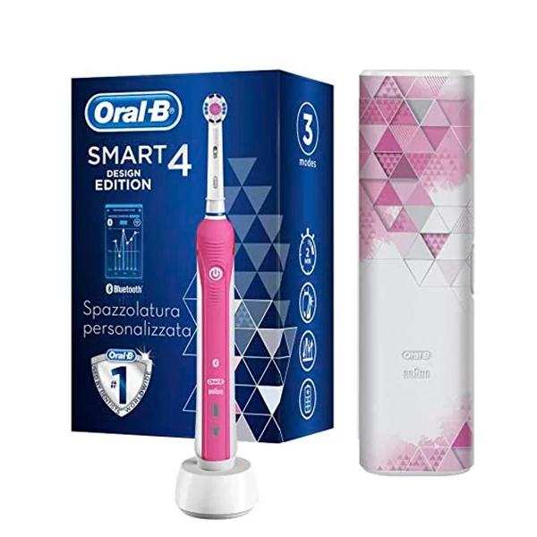 Зубная щетка Oral-B D601 Smart 4 Design Edition PRO Pink с Bluetooth