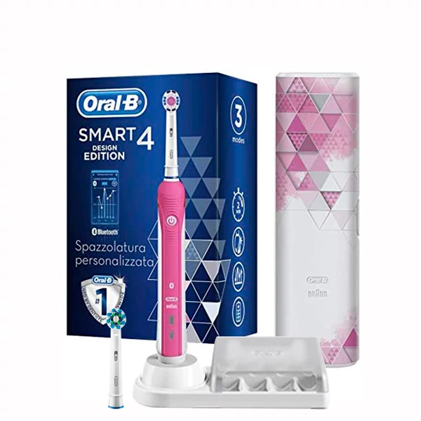 Зубная щетка Oral-B D601 Smart 4 Design Edition PRO Pink с Bluetooth