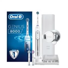 Зубная щетка Oral-B D701.535.5HX Genius 8000 White с Bluetooth + Smart Ring