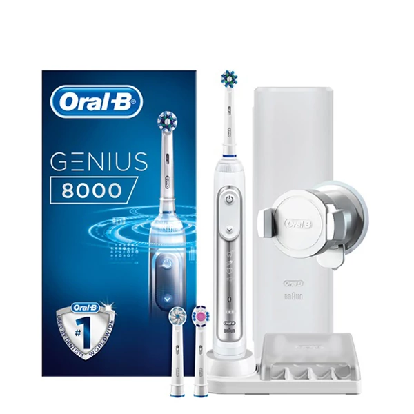 Зубная щетка Oral-B D701.535.5HX Genius 8000 White с Bluetooth + Smart Ring