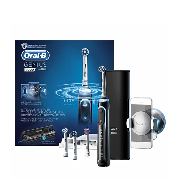 Зубная щетка Oral-B D701.545.6HX Genius 9000 Black с функцией Bluetooth+Smart Ring