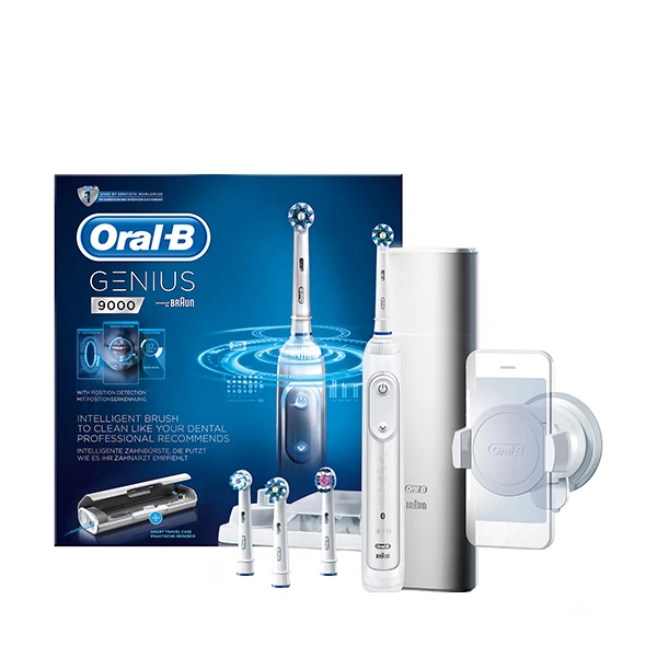Зубная щетка Oral-B D701.545.6HX Genius 9000s White с функцией Bluetooth+Smart Ring