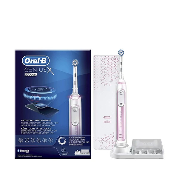 Зубная щетка Oral-B D706 Genius X 20000N Rose Poudre с искусственным интеллектом