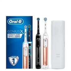 Зубная щетка Oral-B D706 Genius X 20900 Rose Gold+Black с искусственным интеллектом ЕС