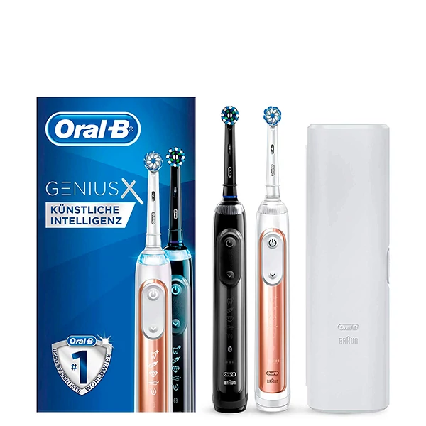 Зубная щетка Oral-B D706 Genius X 20900 Rose Gold+Black с искусственным интеллектом ЕС