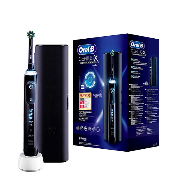 Зубная щетка Oral-B D706.513.6X Genius X 20000 Black Bluetooth с футляром ЕС