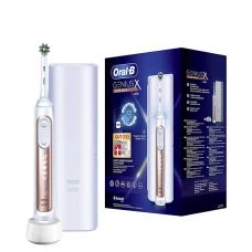 Зубная щетка Oral-B D706.513.6X Genius X 20000 Rose Gold Bluetooth с футляром ЕС