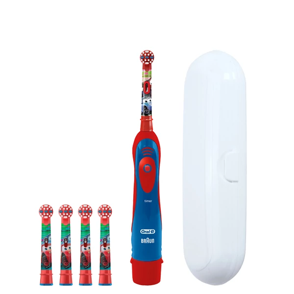 Зубная щетка Oral-B DB4.510.К «Тачки» на батарейках детская + 4 нас. с футляром ЕС