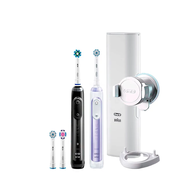 Зубная щетка Oral-B Genius 10000N Violet + Black с функцией Gum Guard Technologie Семейный набор ЕС